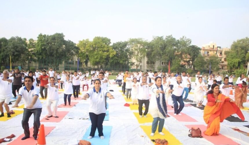 विश्व योग दिवस मनाया